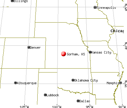 Gorham, Kansas map