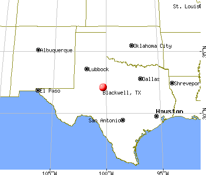 Blackwell, Texas map