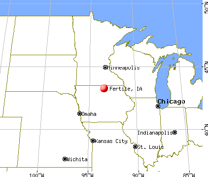 Fertile, Iowa map
