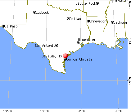 Bayside, Texas map
