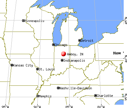 Amboy, Indiana map