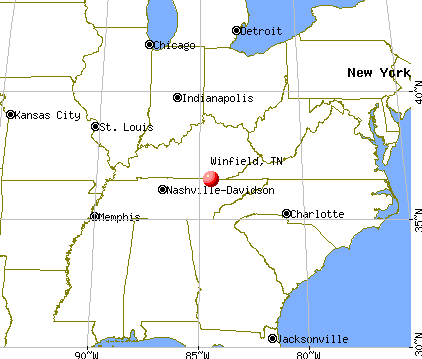 Winfield, Tennessee map