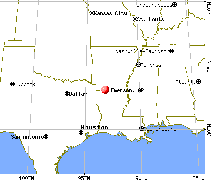 Emerson, Arkansas map