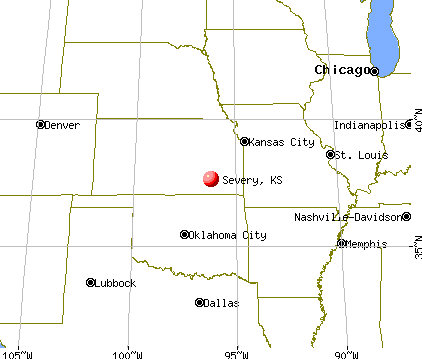 Severy, Kansas map