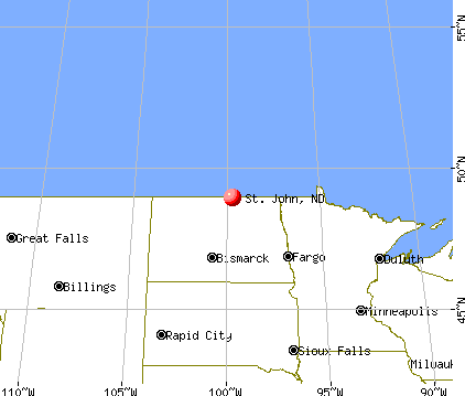 St. John, North Dakota map