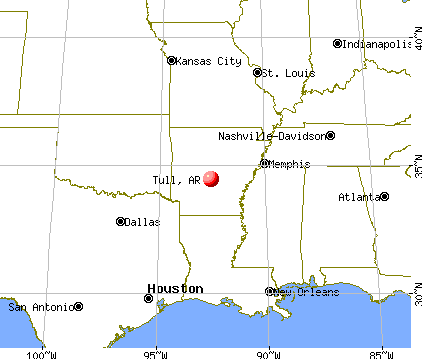 Tull, Arkansas map