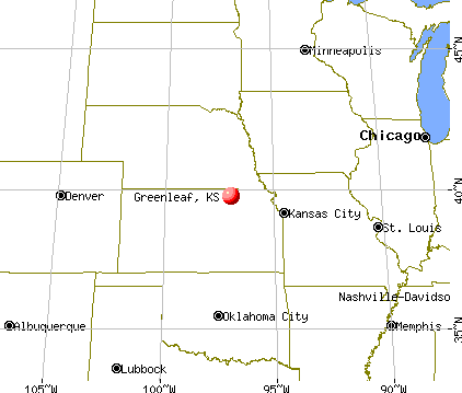 Greenleaf, Kansas map