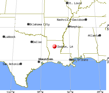Dodson, Louisiana map