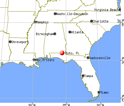 Esto, Florida map