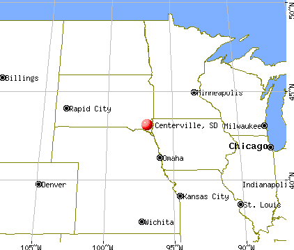 Centerville, South Dakota map