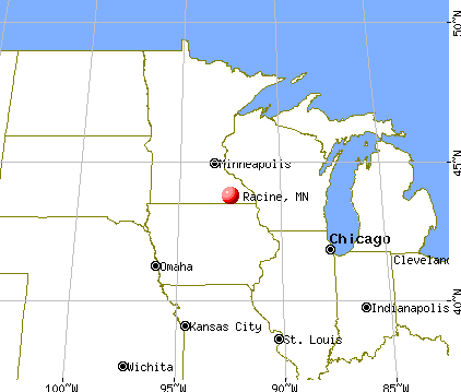 Racine, Minnesota map