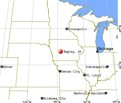 Bagley, Iowa map