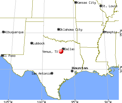 Venus, Texas map