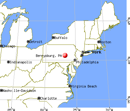 Berrysburg, Pennsylvania map
