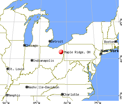 Maple Ridge, Ohio map