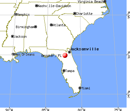 Brooker, Florida map