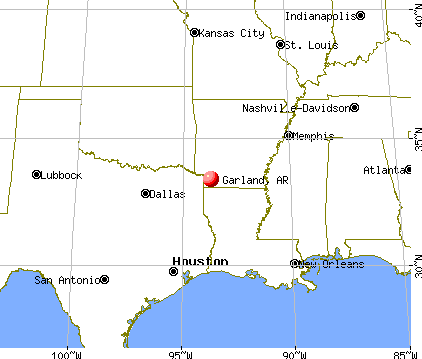 Garland, Arkansas map