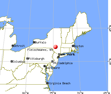 Fleischmanns, New York map