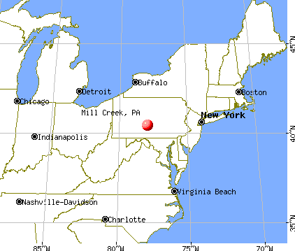 Mill Creek, Pennsylvania map