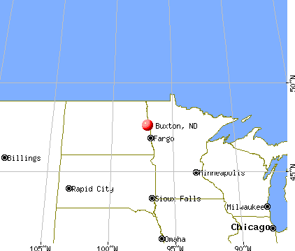 Buxton, North Dakota map