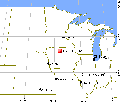 Corwith, Iowa map