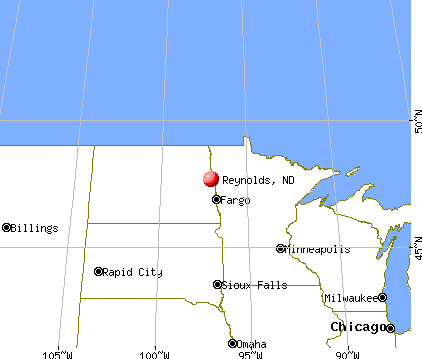 Reynolds, North Dakota map