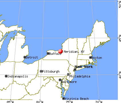 Meridian, New York map