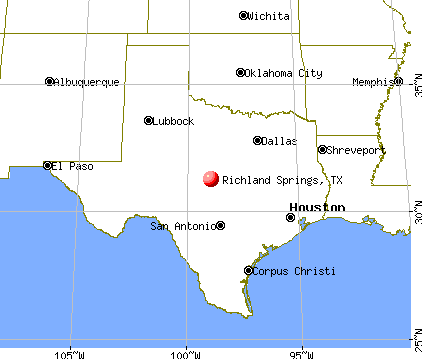 Richland Springs, Texas map