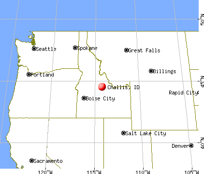 Challis, Idaho map