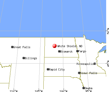 White Shield, North Dakota map
