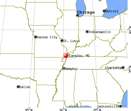 Canalou, Missouri map