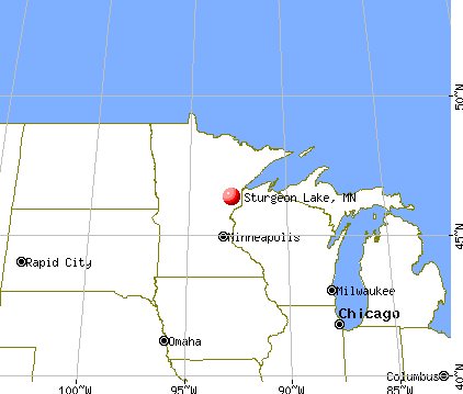 Sturgeon Lake, Minnesota map