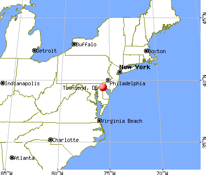 Townsend, Delaware map