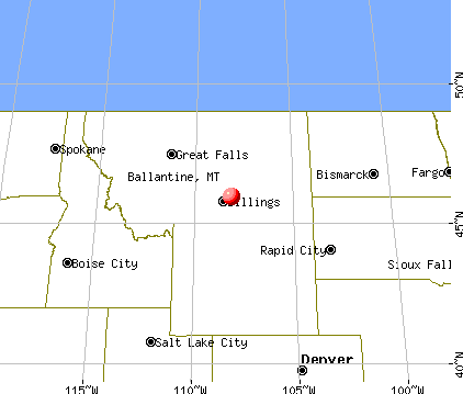 Ballantine, Montana map