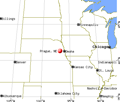 Prague, Nebraska map