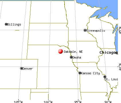 Oakdale, Nebraska map