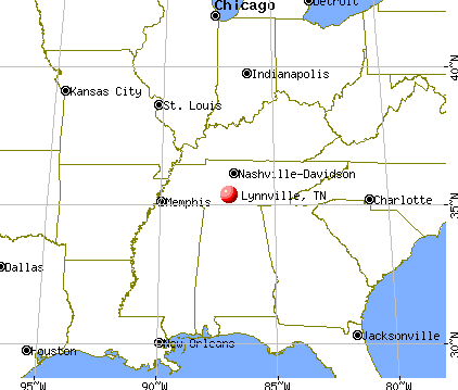 Lynnville, Tennessee map