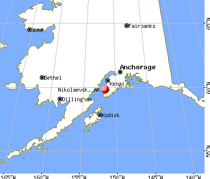 Nikolaevsk, Alaska map