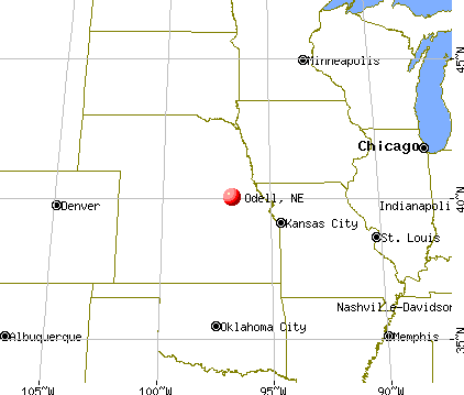 Odell, Nebraska map
