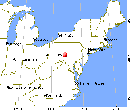 Kistler, Pennsylvania map