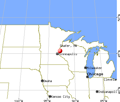 Shafer, Minnesota map