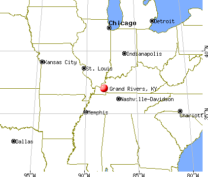 Grand Rivers, Kentucky map