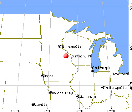 Fountain, Minnesota map