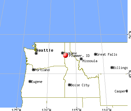 Plummer, Idaho map