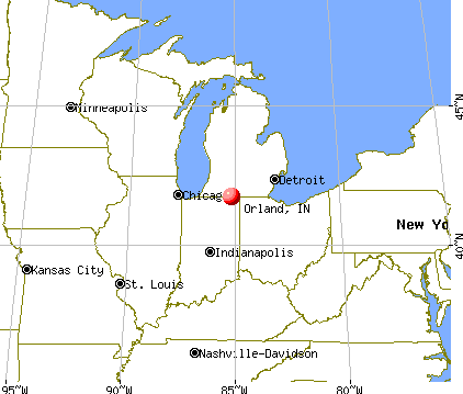 Orland, Indiana map