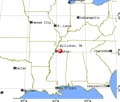 Williston, Tennessee map