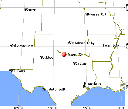 Dean, Texas map