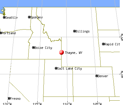 Thayne, Wyoming map