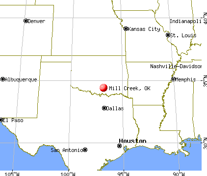 Mill Creek, Oklahoma map