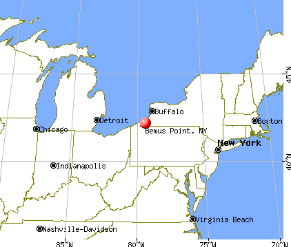 Bemus Point, New York map